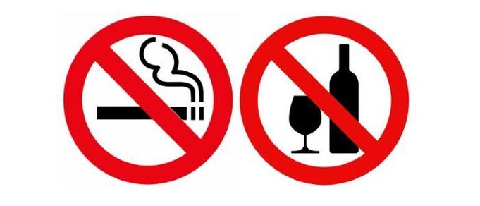 alkohola un cigarešu aizliegums dzemdes kakla osteohondrozes ārstēšanai